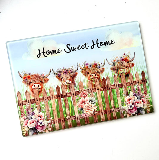 Highland Cow Gift, Highland Cow Chopping Board, Highland Cow, Chopping Board, New Home Gift, Personalised Gift, Highland Cow Present