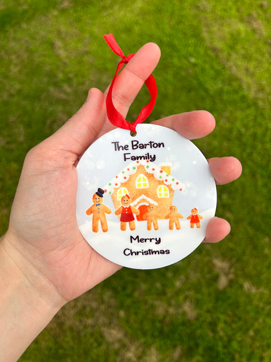 Gingerbread Family Christmas Tree Ornament