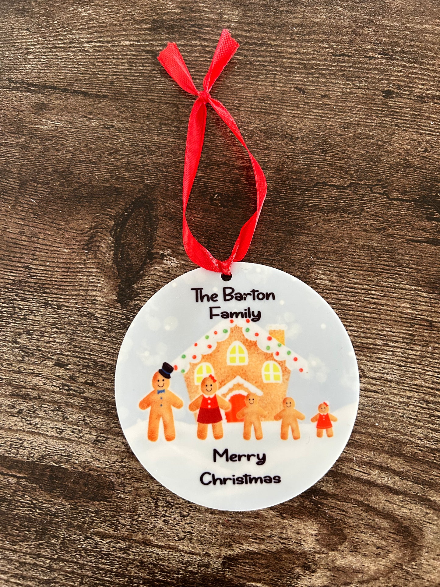 Gingerbread Family Christmas Tree Ornament