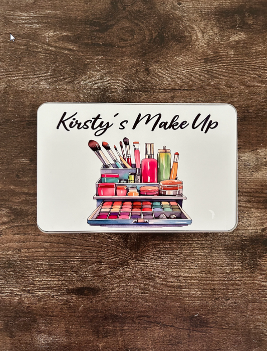 Personalised Make Up Tin, Make Up Storage, Gift For Friend, Make Up Gift, Make Up Case, Storage For Make Up, Make Up Brush Case, Birthday