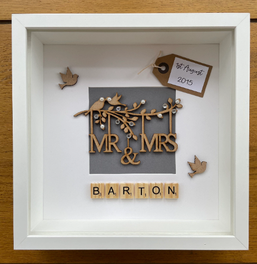 Mr & Mrs Personalised Frame, Wedding Day Gift