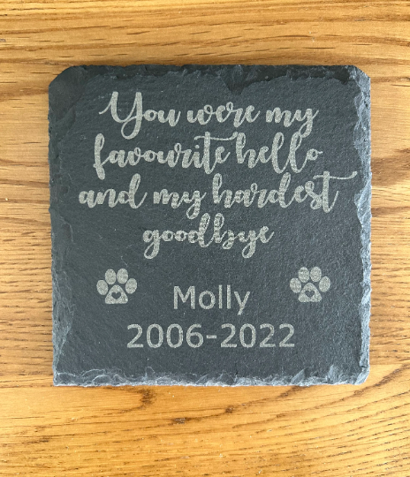 Pet Memorial Gift, Pet Loss Gift, Gift For Pet Loss, Dog Memorial Gift, Cat Memorial Gift, Slate Pet Loss Gift