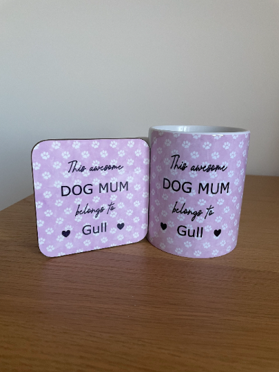Personalised Awesome Dog Mum Mug, Dog Lover Gift, New Dog Gift, Dog Mum Mug, Dog Lover Mug