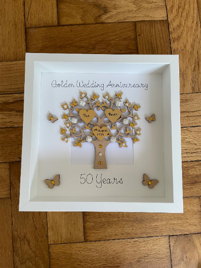 Golden Wedding Anniversary, Golden Wedding Anniversary Gift, Golden Wedding