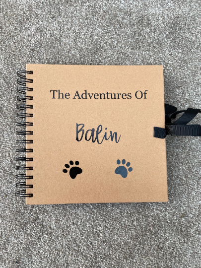 Personalised Dog Scrapbook, Dog Photo Album, New Puppy Gift, Cat Scrapbook