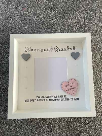 Nanny And Grandad Frame, Mothers Day Frame, Gift For Grandparents