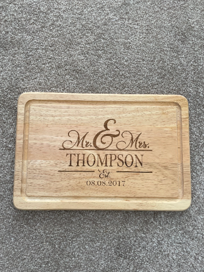Mr and Mrs Chopping Board, Mr and Mrs Gift, Wedding Day Gift