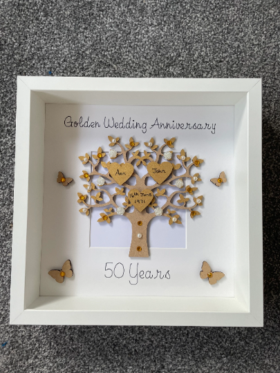Golden Wedding Anniversary, Golden Wedding Anniversary Gift, Golden Wedding