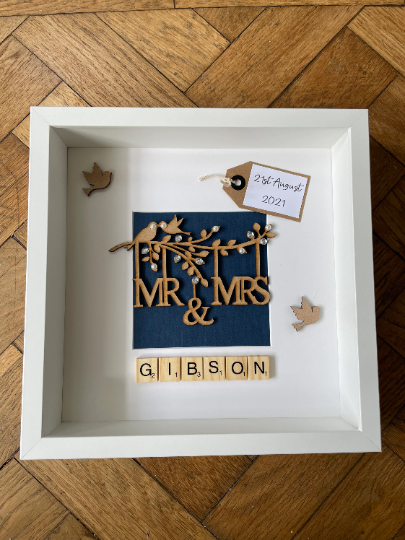 Mr & Mrs Personalised Frame, Wedding Day Gift