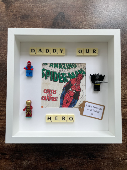 Daddy Superhero Frame, Daddy Frame, Fathers Day Gift, Fathers Day Frame, Fathers Day Gift