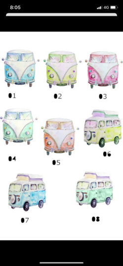 Personalised Campervan Print, Campervan Family Print, Campervan Gift