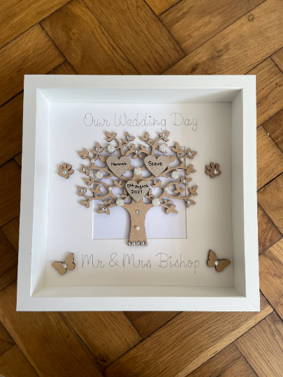 Wedding Day Gift, Wedding Day Frame, Personalised Frame, Gift For Wedding Day