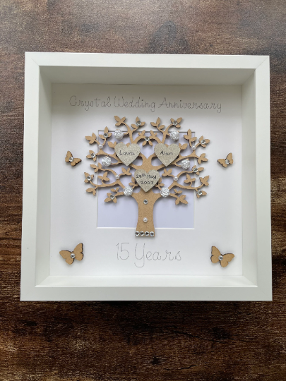 Personalised Crystal Wedding Anniversary Gift, Crystal Wedding Gift, Crystal Wedding Frame