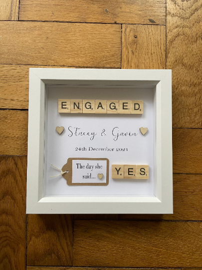Engagement Frame, Engagement Photo Frame, Engagement Gift For Them