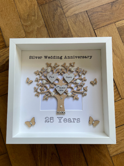 Silver Wedding Anniversary Frame, Silver Wedding Gift, Wedding Gift