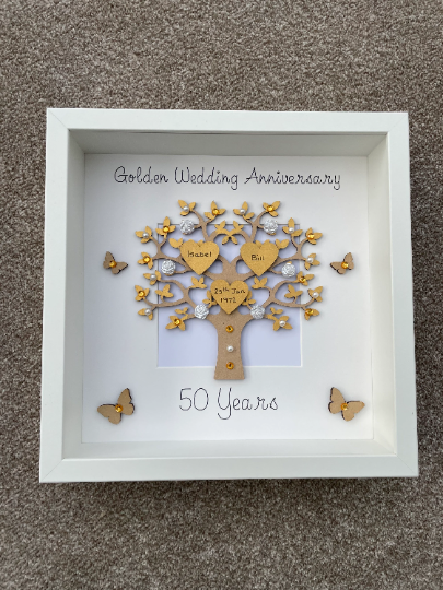 Golden Wedding Anniversary, Golden Wedding Anniversary Gift, Golden Wedding
