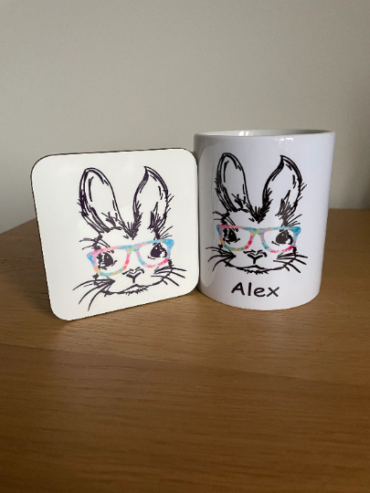 Rabbit Mug, Funny Rabbit Mug, Rabbit Lover Mug, Rabbit Gift, Rabbit Glasses Mug