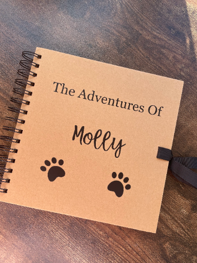 Personalised Dog Scrapbook, Dog Photo Album, New Puppy Gift, Cat Scrapbook