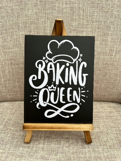 Baking Queen Gift, Funny Baking Queen Gift, Baking Queen Chalkboard, Funny Kitchen Decor