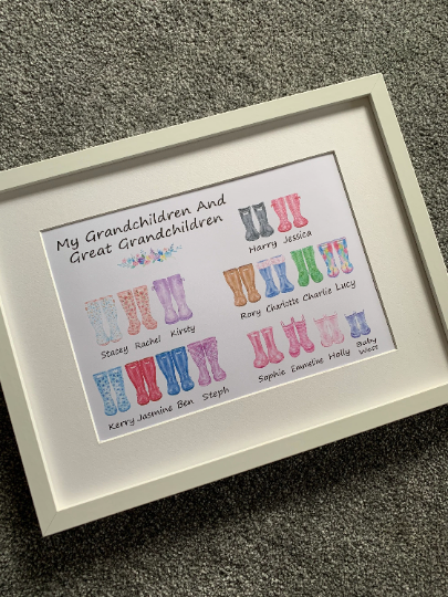 Grandchildren Print, Great Grandchildren Print, Gift For Grandparents, Gift For Grandparents