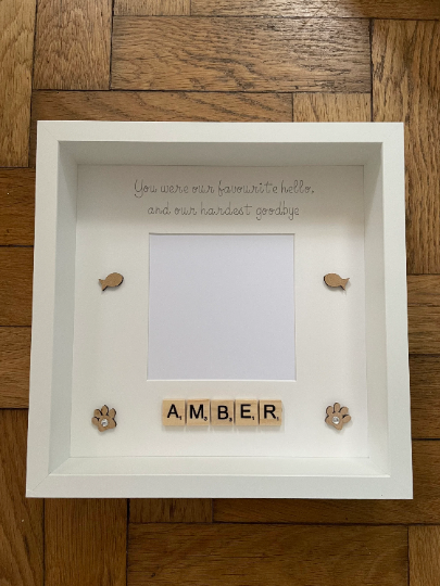 Personalised Cat Memorial Frame, Cat Memorial Gift, Cat Loss Gift
