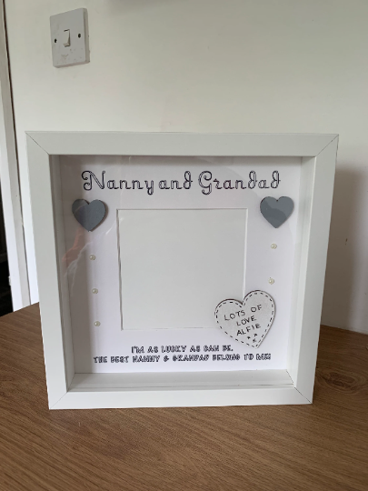 Nanny And Grandad Frame, Mothers Day Frame, Gift For Grandparents