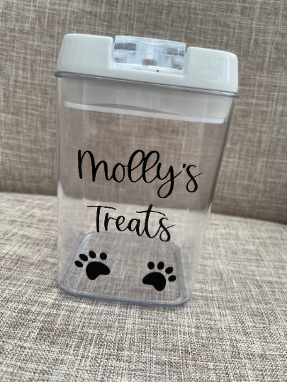 Personalised Dog Treat Jar, Dog Treat Storage, Cat Treat Jar, Cat Treat Storage, Storage For Dog Treats