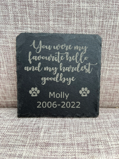 Pet Memorial Gift, Pet Loss Gift, Gift For Pet Loss, Dog Memorial Gift, Cat Memorial Gift, Slate Pet Loss Gift