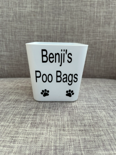 Poo Bag Pot, Poo Bag Box, Poo Bag Storage Pot