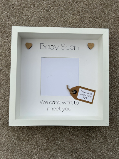 Personalised Baby Scan Frame, Baby Scan Picture, First Scan Frame, Scan Photo Frame