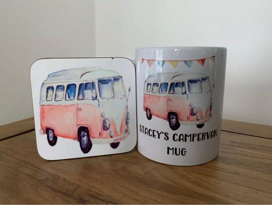 Personalised Campervan Mug, Campervan Mug, Campervan Gift, Camping Gift