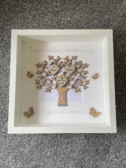 Iron Wedding Anniversary Frame, 6 Year Wedding Gift, Iron Wedding Gift