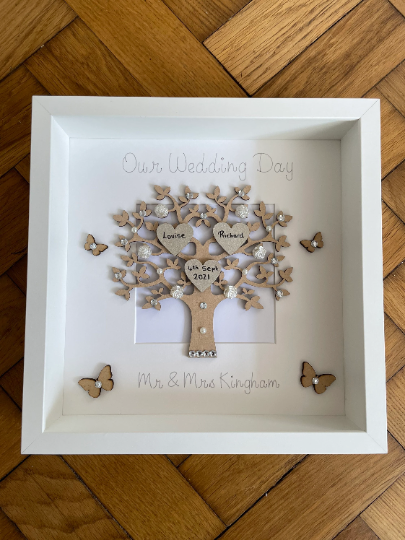 Wedding Day Gift, Wedding Day Frame, Personalised Frame, Gift For Wedding Day