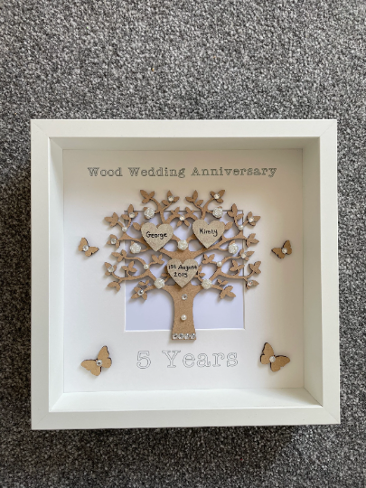 Wood Wedding Frame, Wood Wedding Gift, Wood Anniversary Gift
